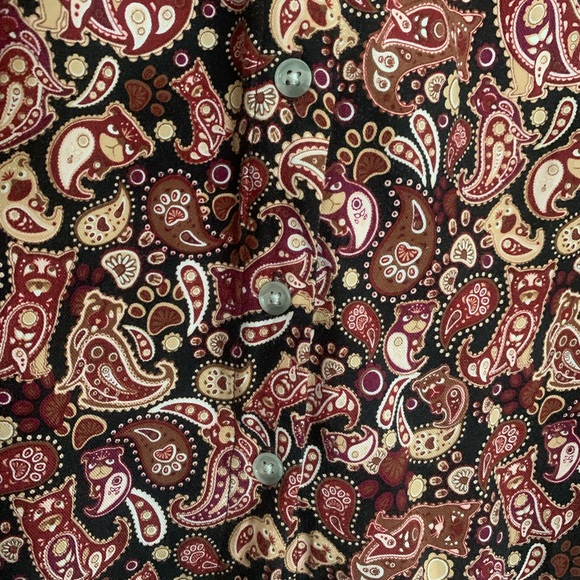 Rare Betabrand Dog Pattern Sleeveless Blouse Shirt SZ Medium Excellent Cond - Picture 5 of 8